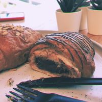 Vegan chocolate croissant💚 at Vterra in Kuwait City