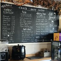 Drinks menu at Coach House Coffee in Stow-on-the-wold