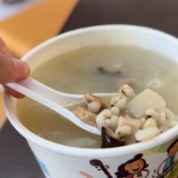 Chinese herbal soup with shiitake, barley, lily roots, White Yam  at FēiCháng Hào Chī Yì Bāo in Hsinchu
