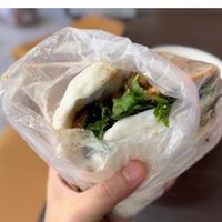 Vegan Chinese hamburger -so delicious, I think I could easily eat 5 of these!   at FēiCháng Hào Chī Yì Bāo in Hsinchu