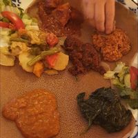 Lentils, spinach & more - so good. Platter to share at Viva Afrika in Rotterdam