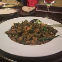 Three green curry at Shalims Balti House in Weymouth