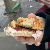 Fig Bagel at Familiars in Brooklyn