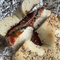 Caprese sandwich with prosciutto   at Familiars in Brooklyn