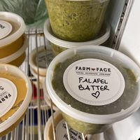 Grab n go falafel batter!!!  at Farm to Face Cafe in Baltimore