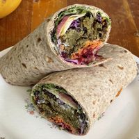 Falafel wrap  at Farm to Face Cafe in Baltimore