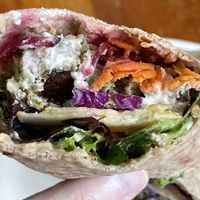 Falafel wrap  at Farm to Face Cafe in Baltimore
