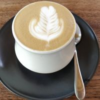 Cafe latte at Kinoa in Canggu