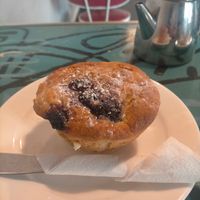 Apple blackberry vegan muffin at Deluxe Cafe in Wellington