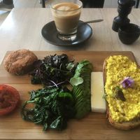 Big Vegan Brekkie - separate perfectly cooked and raw flavours at Sardi Cafe in Hawthorn