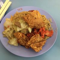 ‘Bee hoon' rice noodles with stir-fried vegetables at VegThisCity in Central Singapore