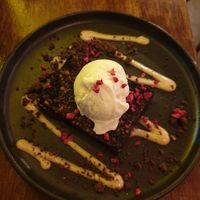 Brownie with ice cream at You Came Again in West End