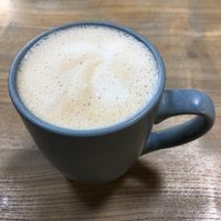 Hazelnut oat milk latte  at The Alleycat in Inverness