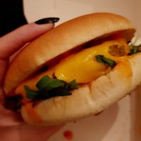 Wonderful cheeseburger! Could just make this pic, the fries and the onion rings were gone 🥰 at Vegger in Brussels