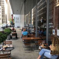 Outdoor seating at Le Pain Quotidien - 55th St in New York City