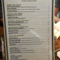 Plant based menu at Rock & Reilly's - OMV in Los Angeles