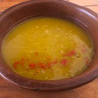 Local squash soup (vegan) at Pedro Pan in Jujuy