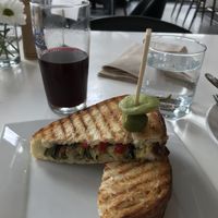 Vegan roasted veggie sandwich at Northyards Cider Co. in Squamish