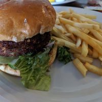 Sweet potato and Edamame burger at The Harrow in High Wycombe