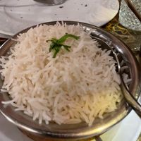 Plain white rice at Shree Ram in Lisbon