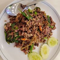 Green curry fried rice at Talalaks Emporium Food Hall in Bangkok
