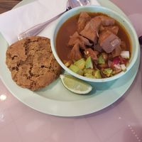 Vegan Pozole and a cookie at Miss Chickpea's Bakeshop in San Antonio