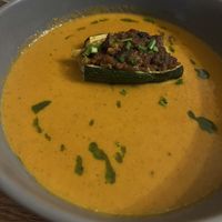 Indian supper club Courgette keema  at REfUSE Café in Chester-le-street