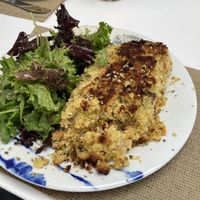 Tofu and cornbread dish at Ice Crepe in Batalha