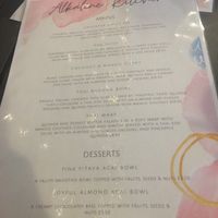 Menu at Alkaline Kitchen in Middlesbrough