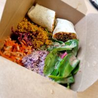 Thai falafel wrap at Alkaline Kitchen in Middlesbrough