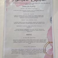 Menu  at Alkaline Kitchen in Middlesbrough