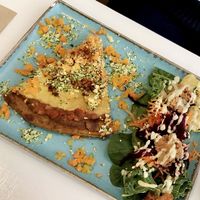 Falafel pizza at Alkaline Kitchen in Middlesbrough