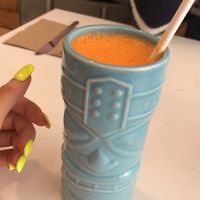 Orange, carrot, ginger and turmeric juice at Alkaline Kitchen in Middlesbrough