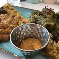 Duo of curries  at Alkaline Kitchen in Middlesbrough