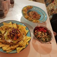 Coconut thai curry and Nachos at Alkaline Kitchen in Middlesbrough