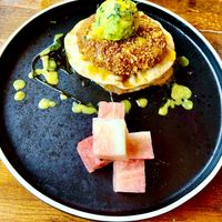 Vegan Yardbird (Ve)

Roti Stacked With Chicken Style Vegan Patty, Smashed Avocado, Rich Maple Syrup, Hot Sauce & Fresh Watermelon  at Turtle Bay in Middlesbrough