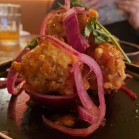 Sweetcorn fritters  #Veganuary at Turtle Bay in Middlesbrough