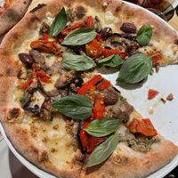 Veggie Explosion pizza (vegan option)  at A25 Pizzeria in Melbourne