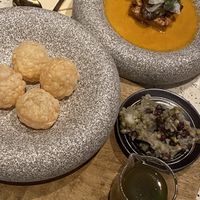 crispy air-fried dough at Veda Café & Bar in Hong Kong Island