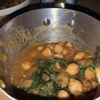 Not the best photo. Chickpea curry. Simple + yum  at Veda Café & Bar in Hong Kong Island