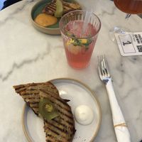 croque pulled mushrooms: sourdough, vegan cheddar, pulled oyster mushrooms, jalapeños, vegan jalapeño-lime mayo  at Tinsel in Antwerpen