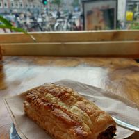 Dutch sausage roll at Vegabond - West in Amsterdam