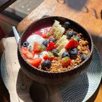Delicious vegan yogurt bowls!  at Vegabond - West in Amsterdam