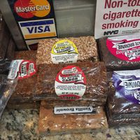 All natural granola bars by the register looked good at Tribeca Bagels in New York City