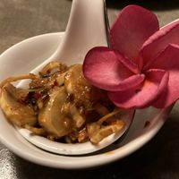 Free appetiser - banana blossom som tam at MAYs in Pattaya