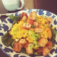 Breakfast bowl.Un lujo, considerando que es domingo y está hermosura es vegana!! at Green Bites in Dorado