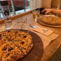 Vegan pizzas   at La Casa Viva in Valencia