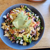 Mexican salad, can be made vegan at The Wharf Bar & Kitchen in Saint Helens