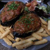 Eggplant Parmi - not very flavourful unfortunately  at The Wharf Bar & Kitchen in Saint Helens