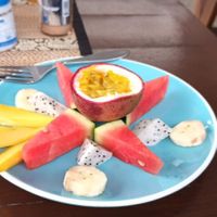 Breakfast fruit at Sun Cafe in Koh Phangan